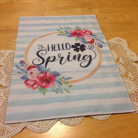 Welcome Spring Garden Flag, Floral - Picture 1 of 3